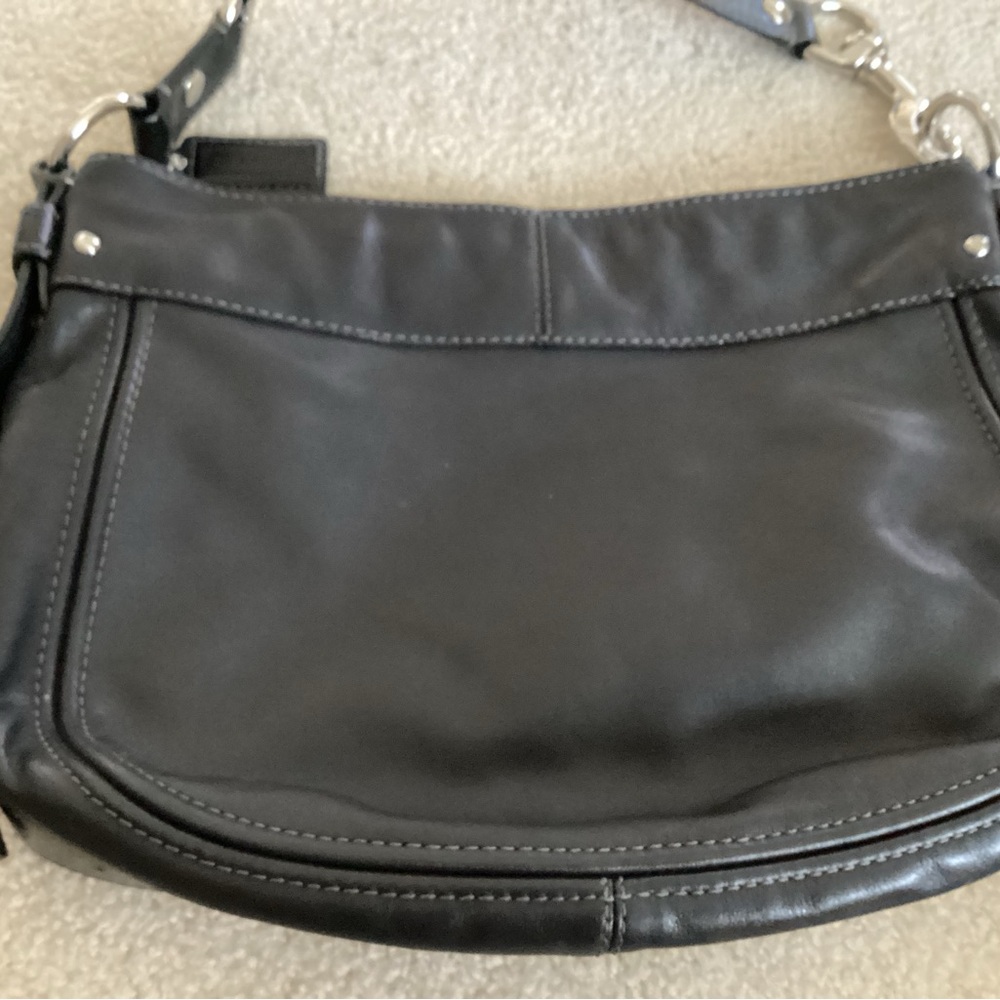 Coach Black Leather Shoulder Bag
